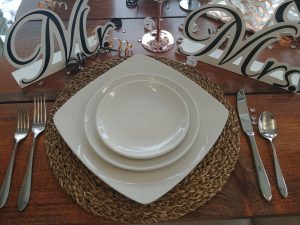 Rental Plates and table ware for weddings and special events.