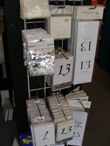 Party Supply Co. table numbers