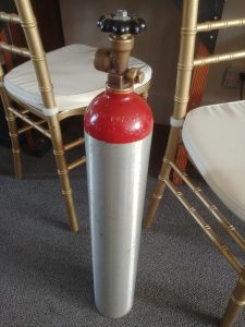 Helium Tanks available in 3 sizes. Ask about M size and Q size. 